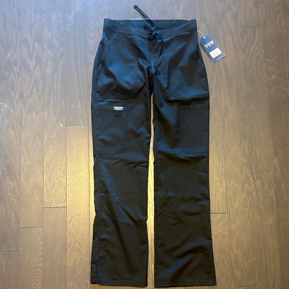 NWT Black Cherokee Scrub Pants with Drawstring Waist